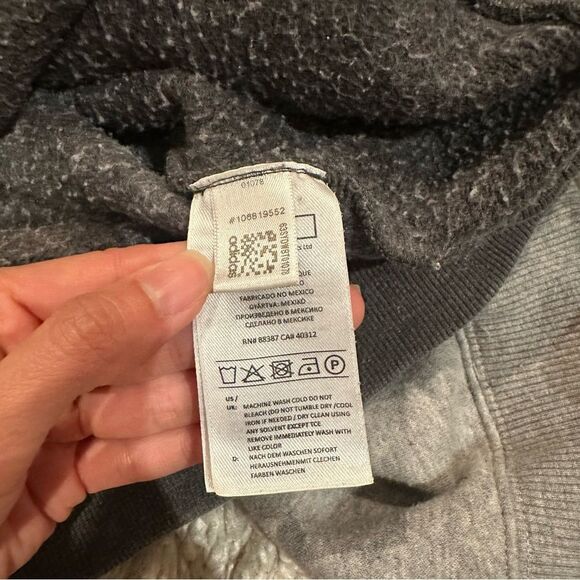 Bundle 2 Men’s Medium Adidas Logo Hoodie and Crewneck Pullover - grey color - Picture 5 of 9